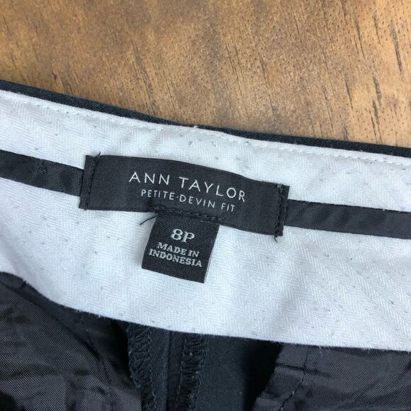 Ann Taylor LOFT Womens Pants Black Devin Capri Cotton Blend Stretch 8P - Picture 4 of 12